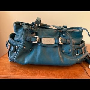 Dark teal leather Michael Kors Purse